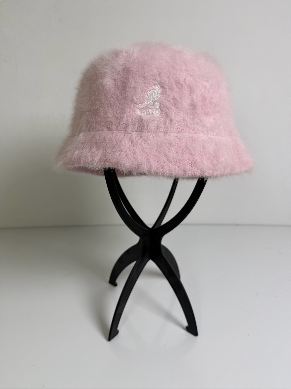 Vintage Y2K Kangol Furgora Bin Pink Angora Fuzzy Bucket Hat Medium Unworn